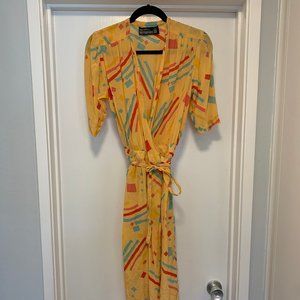 Saint Tropez West Silk 80s dress small/medium
